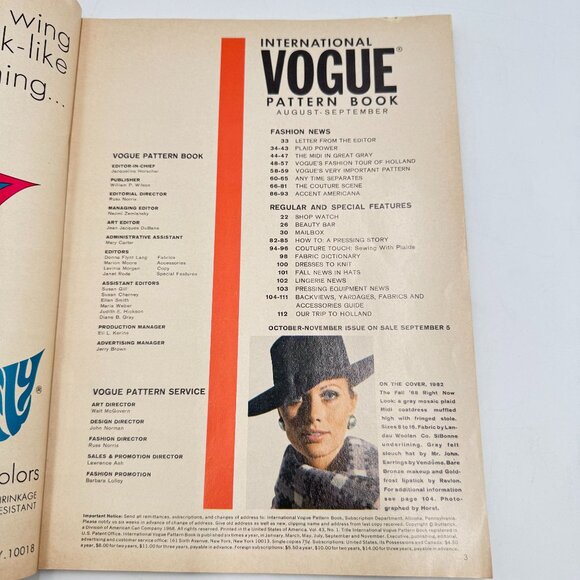 Vintage Vogue International Pattern Books (2)  Aug Sept 1968 April May 1969 - Picture 4 of 9